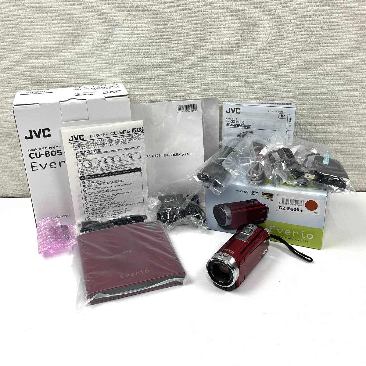 良品】JVC ビデオカメラ Everio GZ-E600-R BDライター CU-BD5