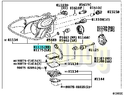 【トヨタ純正新品】TOYOTA 未使用品 ★超希少品★ ハリアー 30 ヘッドライト 右側 HIDタイプ AFS無 KOITO 48-33 ACU30 2005/8-2012/7_画像1