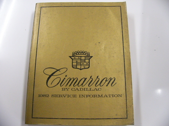 1982 CIMARRON BY CADILLACサービスマニュアル※洋書