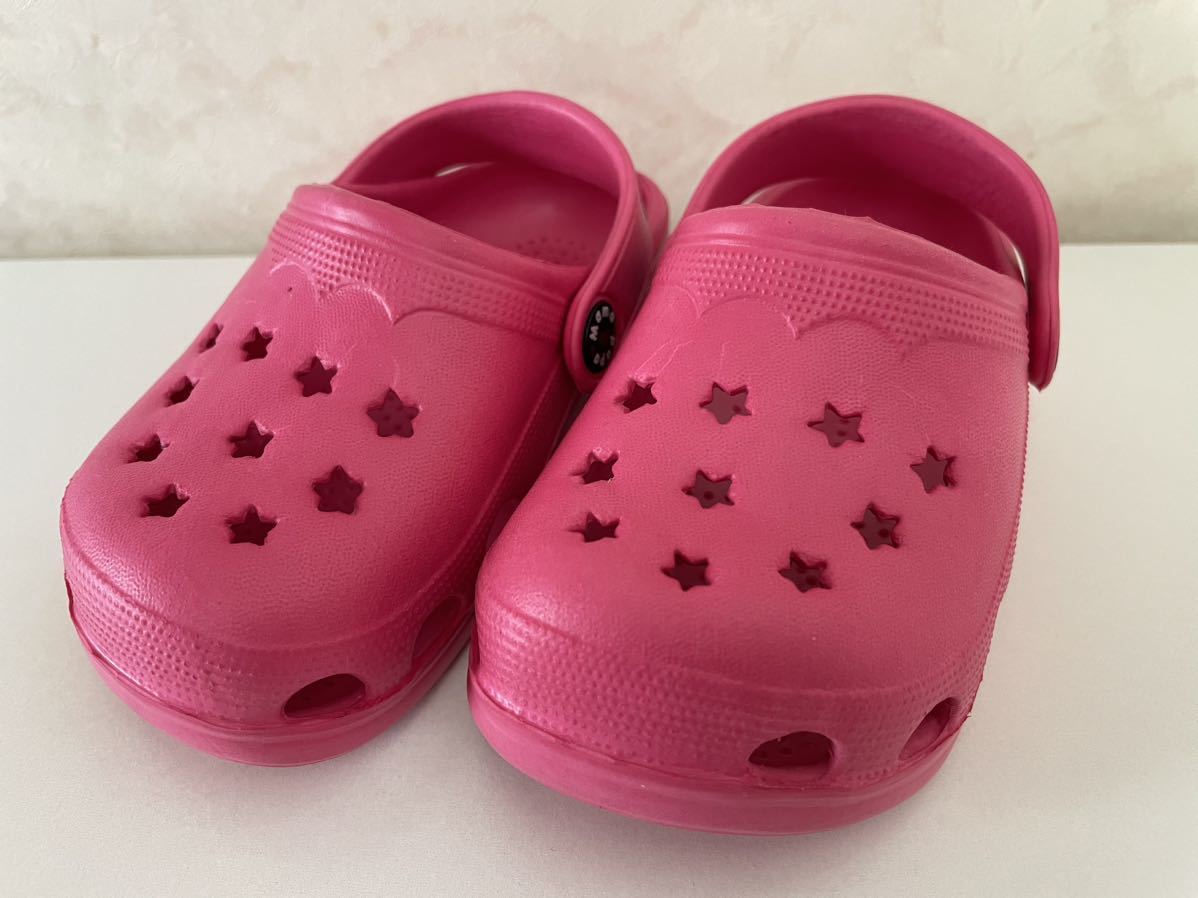 【サイズ合わせのみ】ベビー キッズ クロックス サンダル 靴 ピンク 小さめで 14cm 女の子_画像1