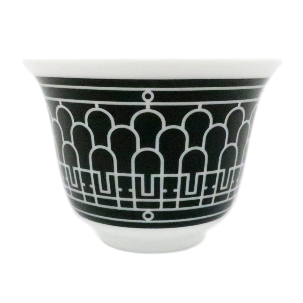 【名東】エルメス スモールカップ H DECO ブラック ホワイト 陶器 小物 その他 未使用