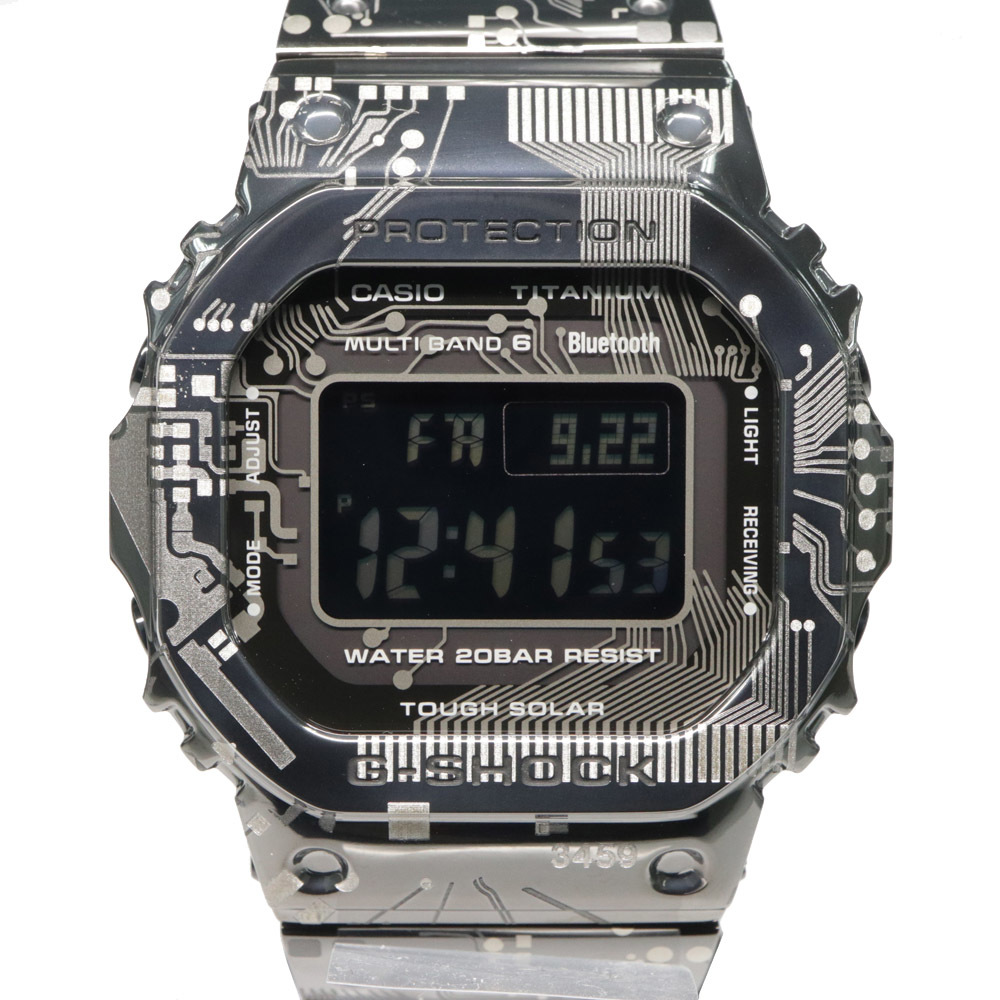 【名古屋】カシオ G-SHOCK フルメタル 5000シリーズ GMW-B5000TTC-1JR ソーラー 電波 チタン ブラックIP メンズ腕時計 男