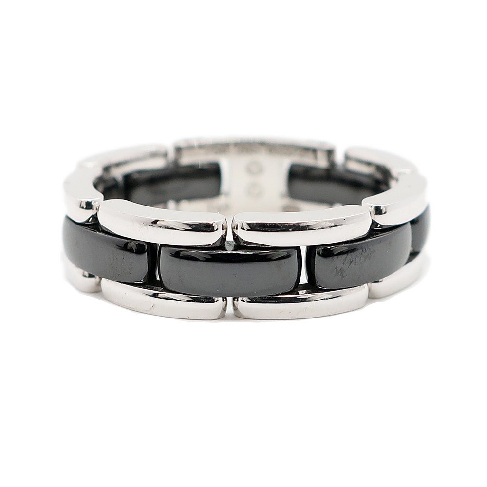 [ Tempaku ] Chanel Ultra ring K118WG black ceramic ring declared size T69 12.9g accessory men's J2871