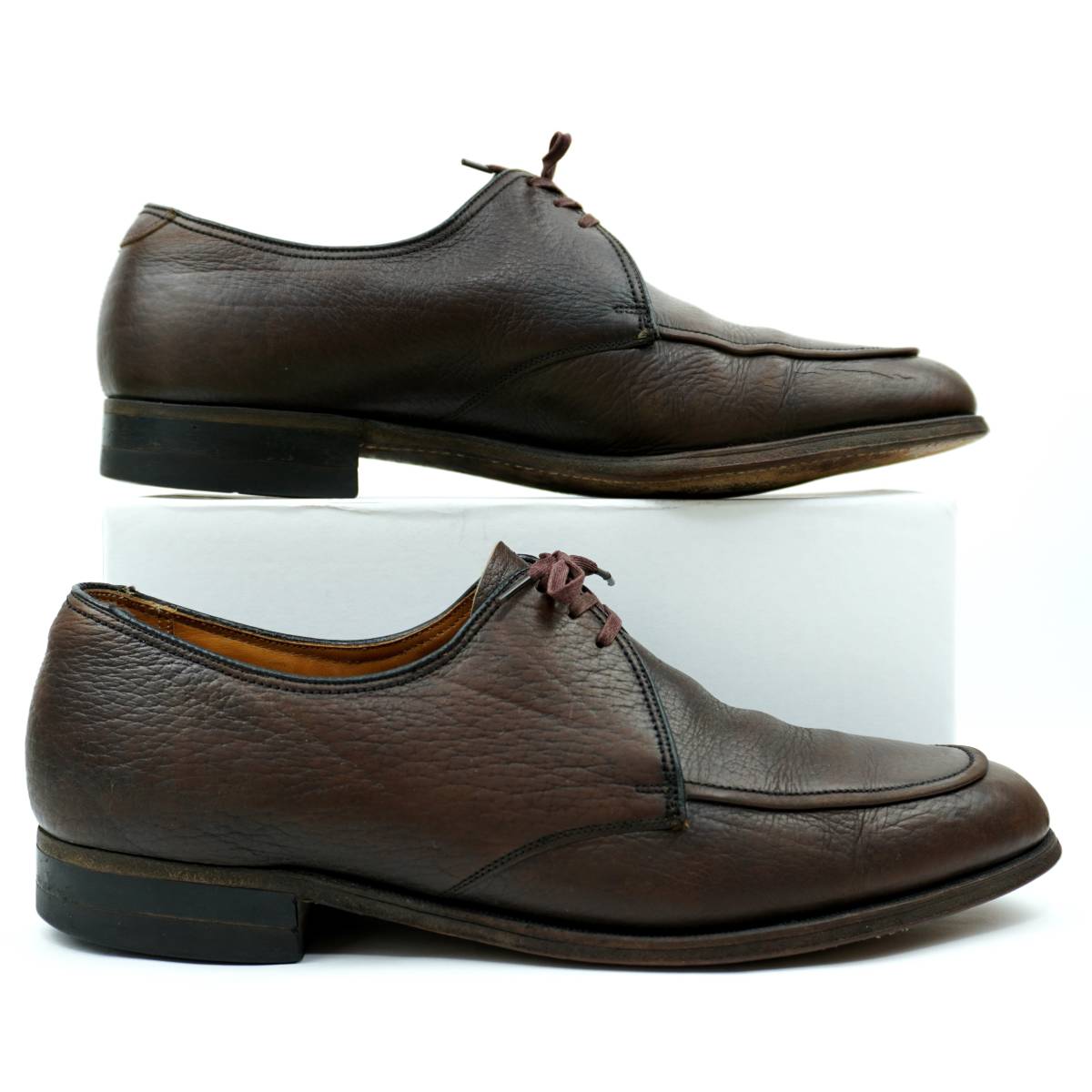 FLORSHEIM THE CHEVRON 1965s US9.0D Vintage フローシャイム シェブロン ユーチップ 革靴 1960年代 ヴィンテージ 27.0cm 古靴_画像4
