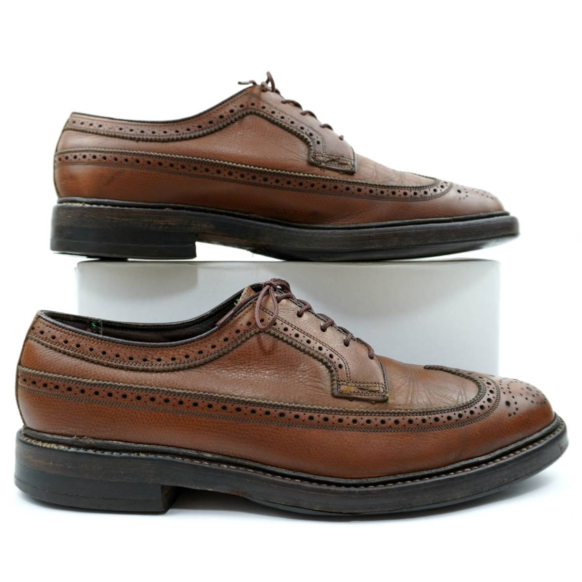 FLORSHEIM IMPERIAL KENMOOR Long Wing Tip 1975s US8.5E Vintage フローシャイム ケンムーア ロングウィングチップ 1970年代 ヴィンテージ_画像4