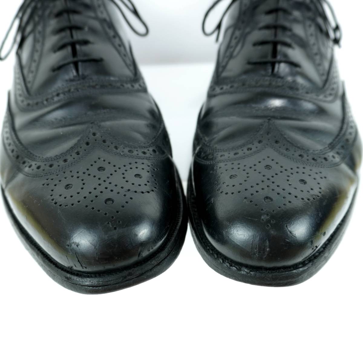 FLORSHEIM IMPERIAL Wing Tip 1987s US11.5C Vintage フローシャイム インペリアル ウィングチップ 革靴 1980年代 28.5cm レザーシューズ_画像8