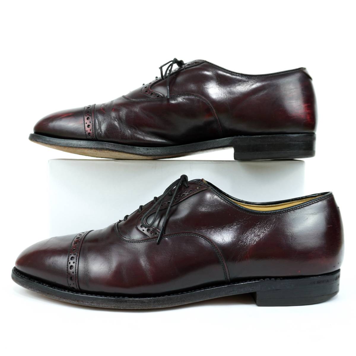 Johnston & Murphy Heritage Cap Toe Shoes 1990s US9.0D ジョンストンアンドマーフィー ヘリテージ ストレートチップ 1990年代 革靴