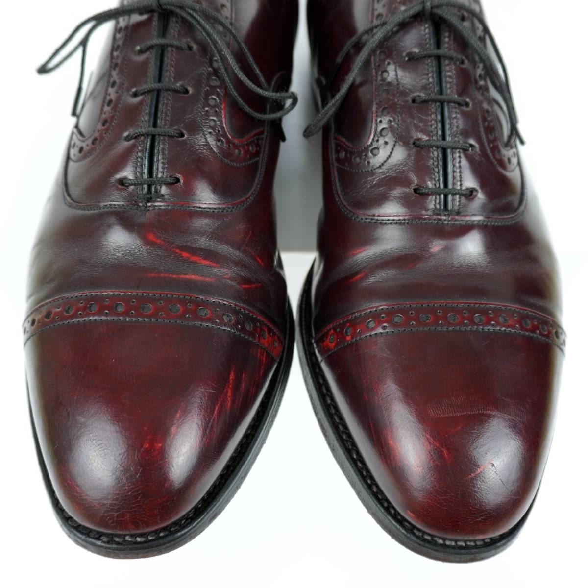 Johnston & Murphy Heritage Cap Toe Shoes 1990s US9.0D ジョンストンアンドマーフィー ヘリテージ ストレートチップ 1990年代 革靴_画像8