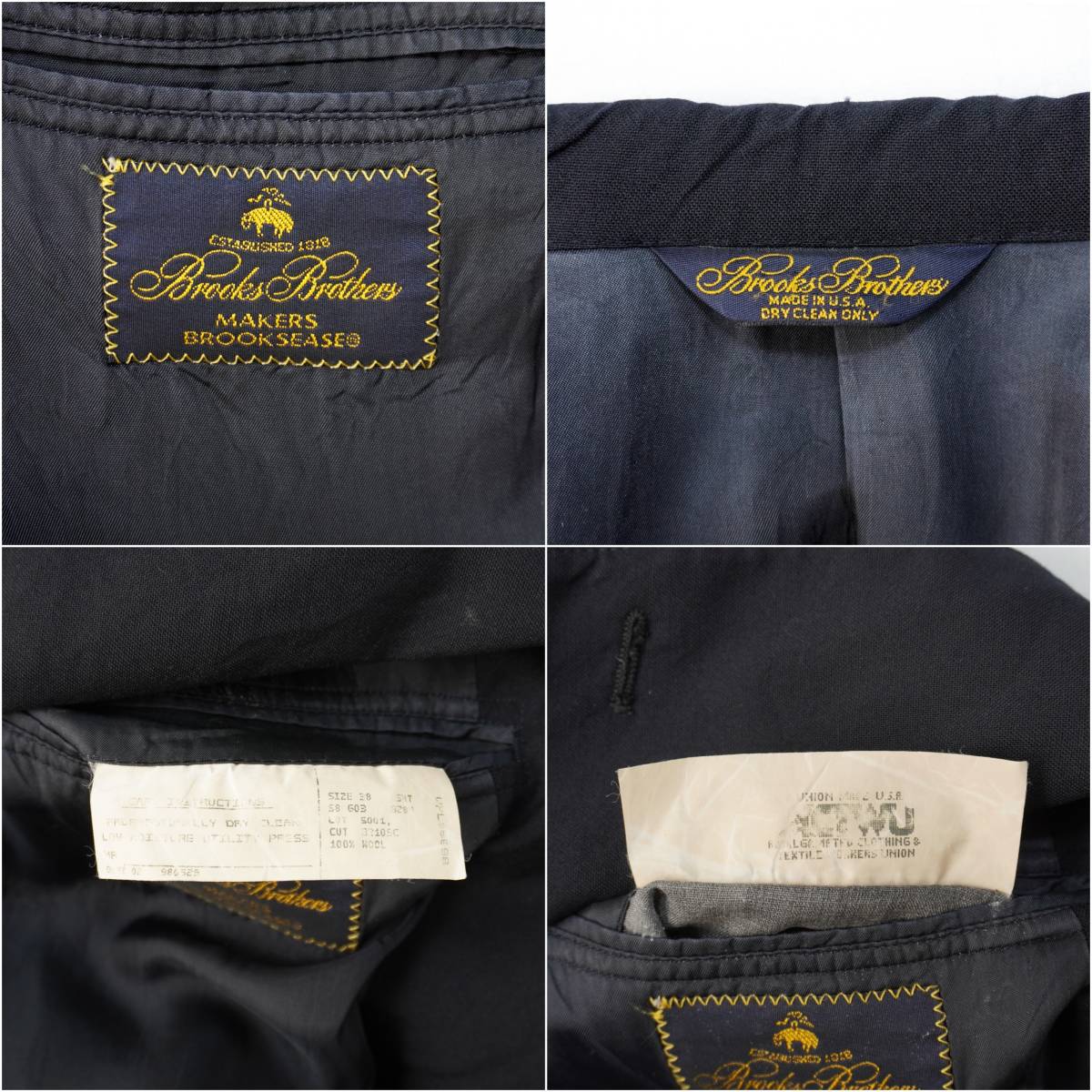 Brooks Brothers MAKERS BROOKSEASE Tailored Jacket 1990s 38SHT 304033 ブルックスブラザーズ テーラードジャケット スーツ アメリカ製