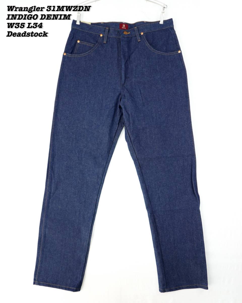 Wrangler 31MWZDN INDIGO DENIM PANTS W35 L34 Deadstock ラングラー デニムパンツ ジーンズ インディゴデニム デッドストック_画像1