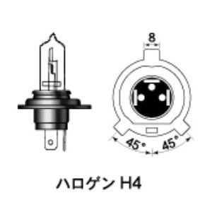 M＆H バイク 電球 ヘッドライト球 H4 12V60/55W P43T-38 WS(B2ホワイトサファイア) 16H WS_画像1