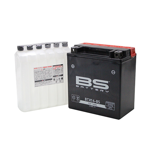 BSバッテリー(ビーエスバッテリー) バイク バッテリー BTX16-BS(FTH16-BS 互換)(液別) 密閉型MFバッテリー_画像2
