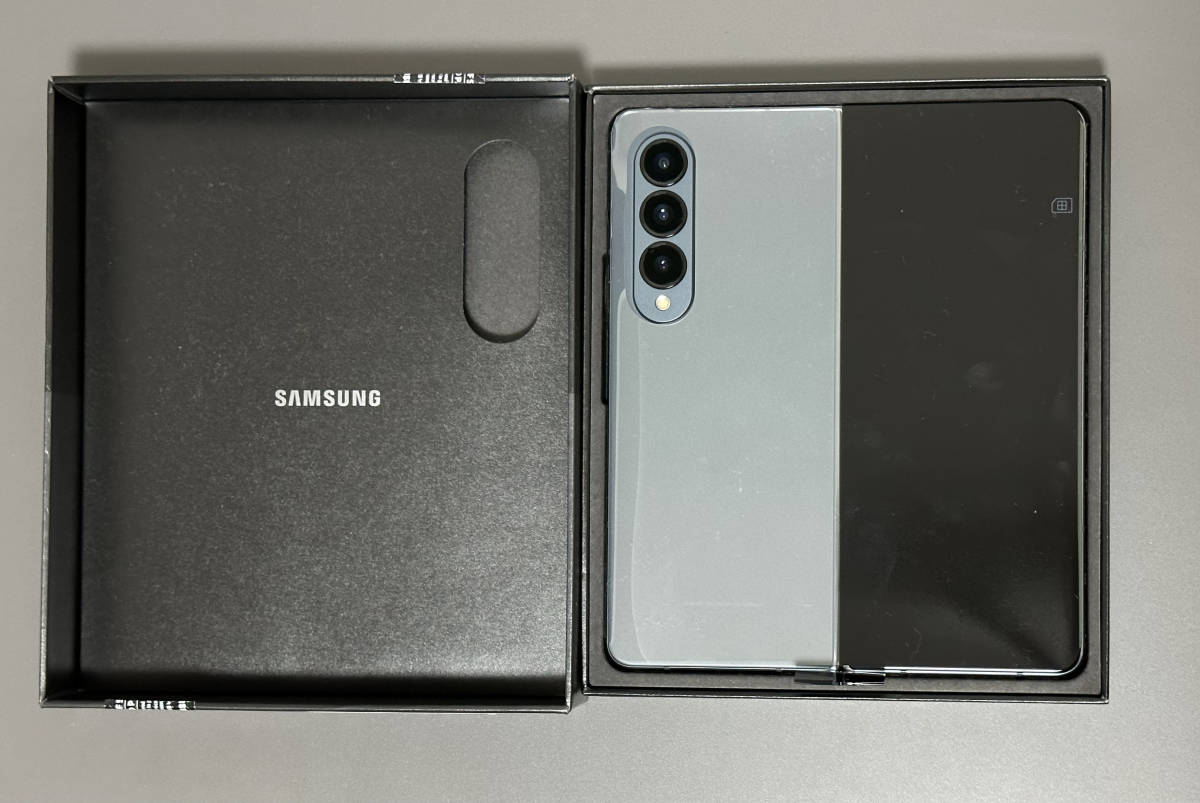 美品】SAMSUNG Galaxy Z Fold4 SM-F936N 256GB Gray Green SIM 美品】SAMSUNG Galaxy Z Fold4 SM-F936N 256GB Gray Green SIM