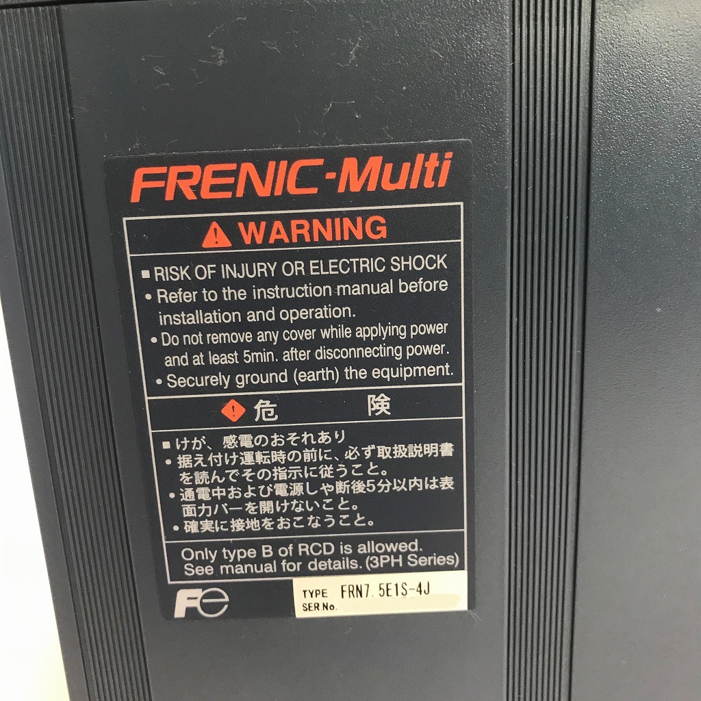 送料無料!!　富士電機　インバータ　FRN7.5E1S-4J　400V　7.5KW　中古品　【992000500282】_画像8