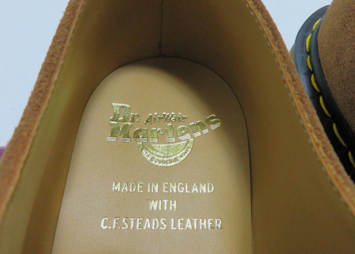 定価3.6万 新品 Dr. Martens MIE ARCHIE II 3ホール シューズ UK7 ブラウン スエード MADE IN ENGLAND ドクターマーチン アーチー MIE UK製_画像4