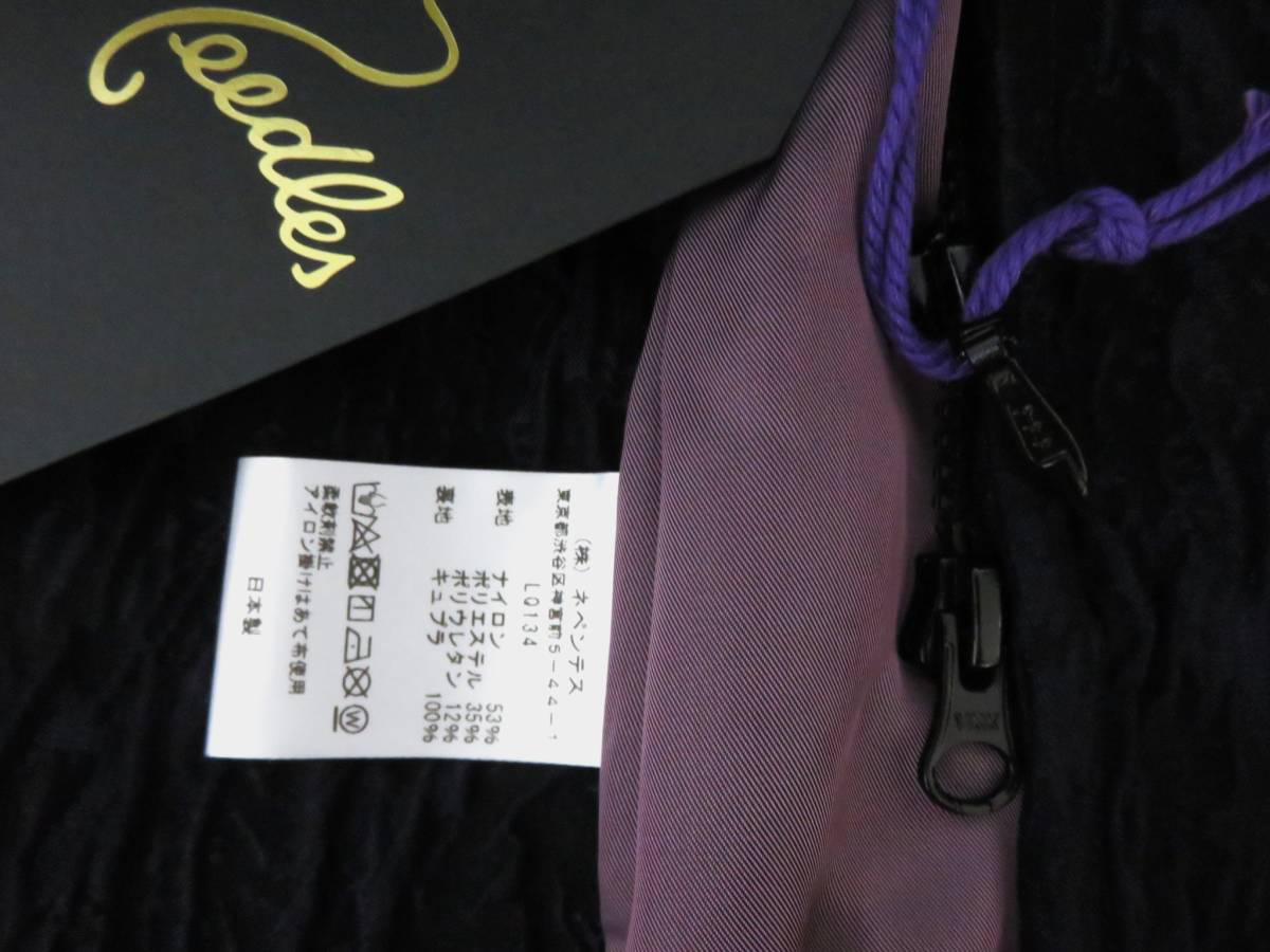 送料無料 定価5.8万 新品 Needles Sur Jacket M ブラック パープル 日本製 ニードルズ ジャケット ブルゾン LQ134_画像8