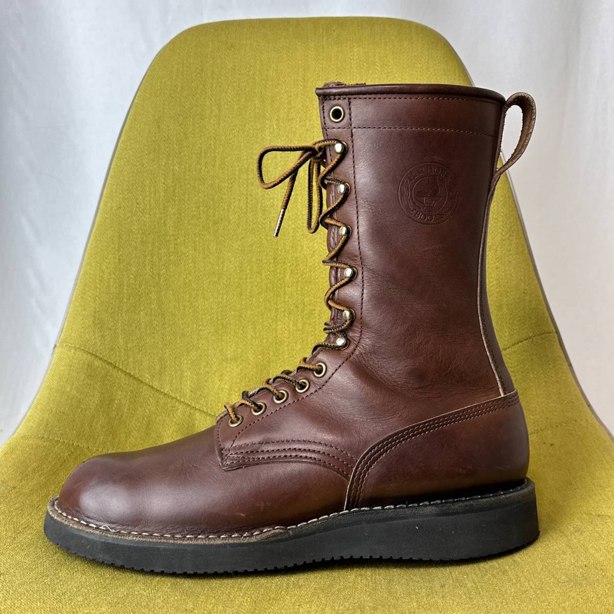 HATHORN BOOTS ハソーン ホワイツ姉妹ブランド レースアップレザーブーツ 9.0C USA製 26.5 27.0相当 シューズ ロガー_画像4