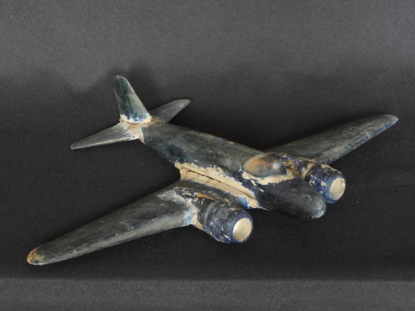 飛行機 古い木製の飛行機 おもちゃ 飾 / アンティーク