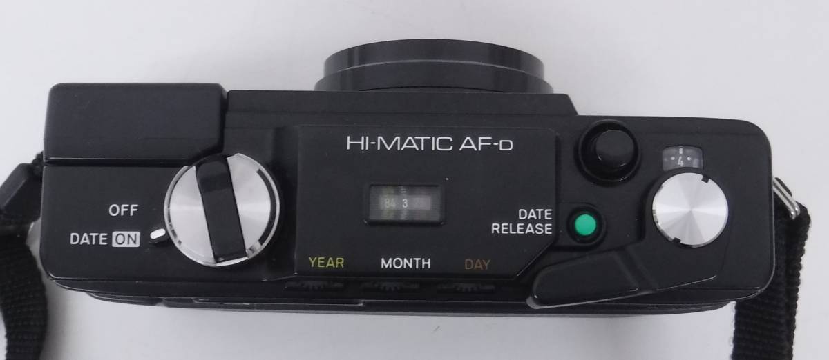 レトロコンパクトカメラ ＊MINOLT ＊AUTO FOCUS HI-MATIC AF-D 38mm 1:2.8 ＊NICO LMC-1 46mm ＊ケース キャップ フィルター ＊ジャンク品_画像3