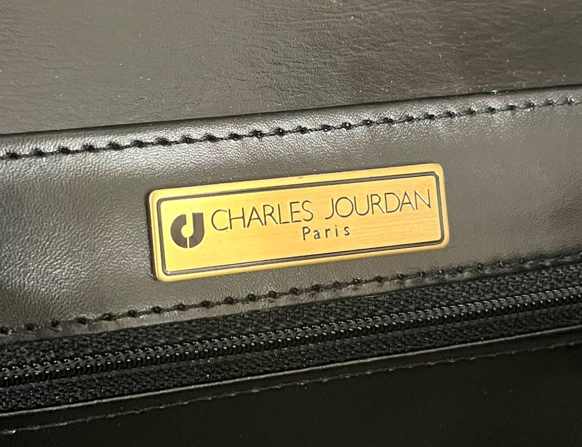 未使用品 ＊CHARLES JOURDAN シャルルジョルダン ＊レザー 本革 ハンドバッグ ショルダーバッグ 2WAY ＊ブラック 金具 ＊シック 上品_画像6