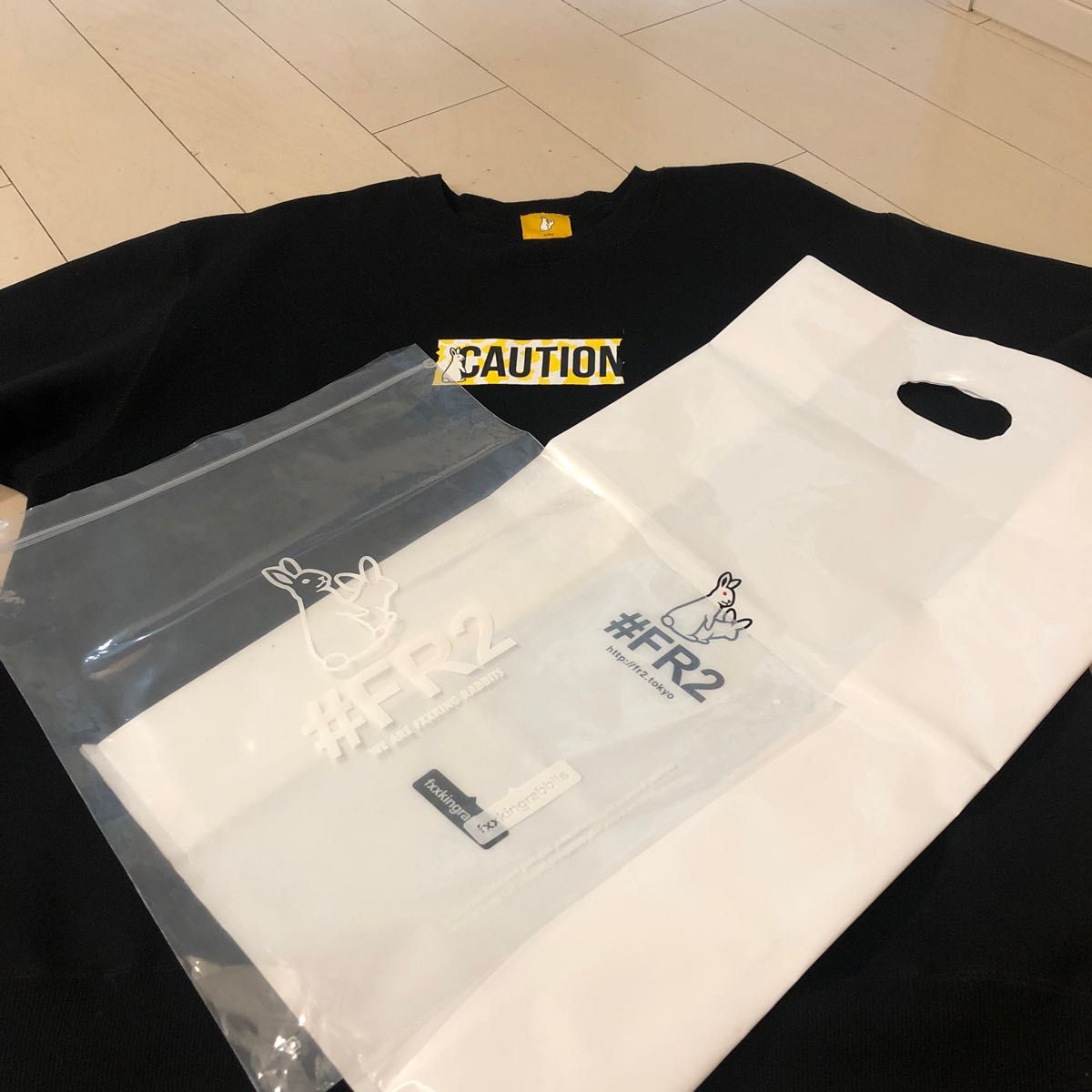 FR2 スウェット/XL/コットン/BLK/プリント/CAUTION｜Yahoo!フリマ（旧