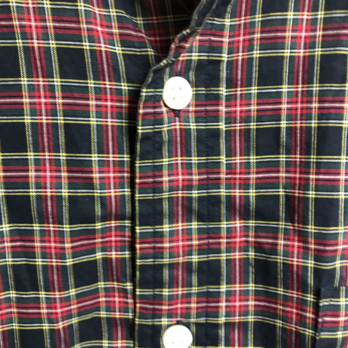 【定番】district united arrows ラウンドカラーシャツ 長袖 ディストリック ユナイテッドアローズ 38 sサイズ チェック