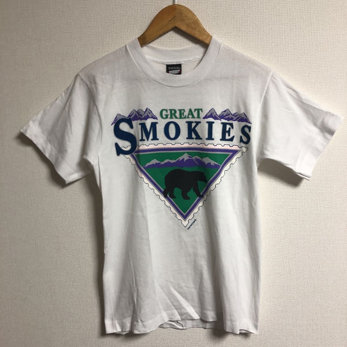 【US古着】screenstars 半袖Tシャツ　ホワイト　mサイズ　アメリカ製_画像1