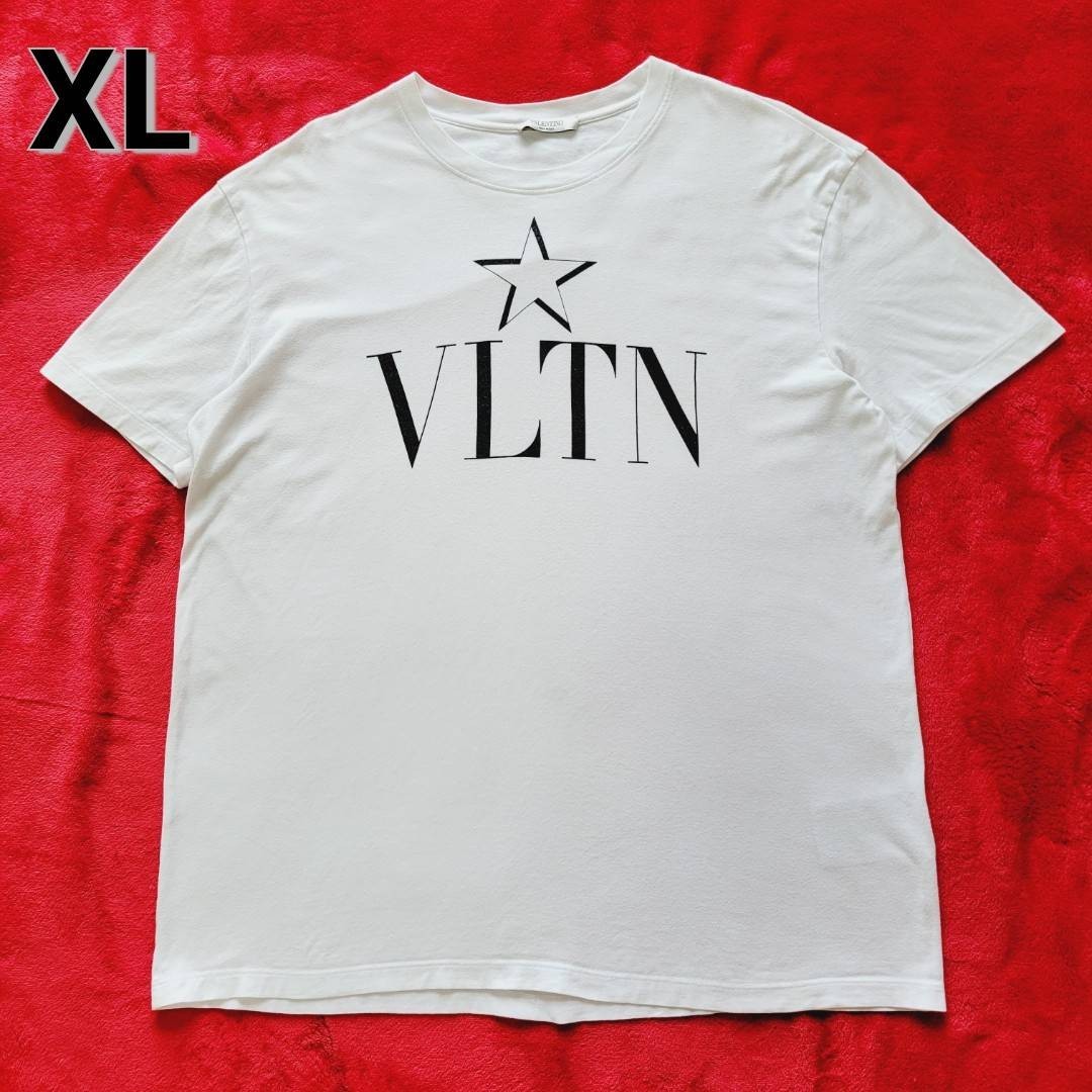【XL】VALENTINO ヴァレンチノ スター ロゴ プリント Tシャツ　ホワイト　白