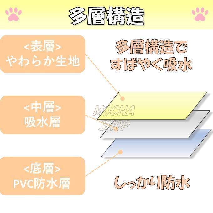 Sベージュ3枚柄 洗える ペットマット ペットシーツ トイレシート 防水 犬 猫_画像2