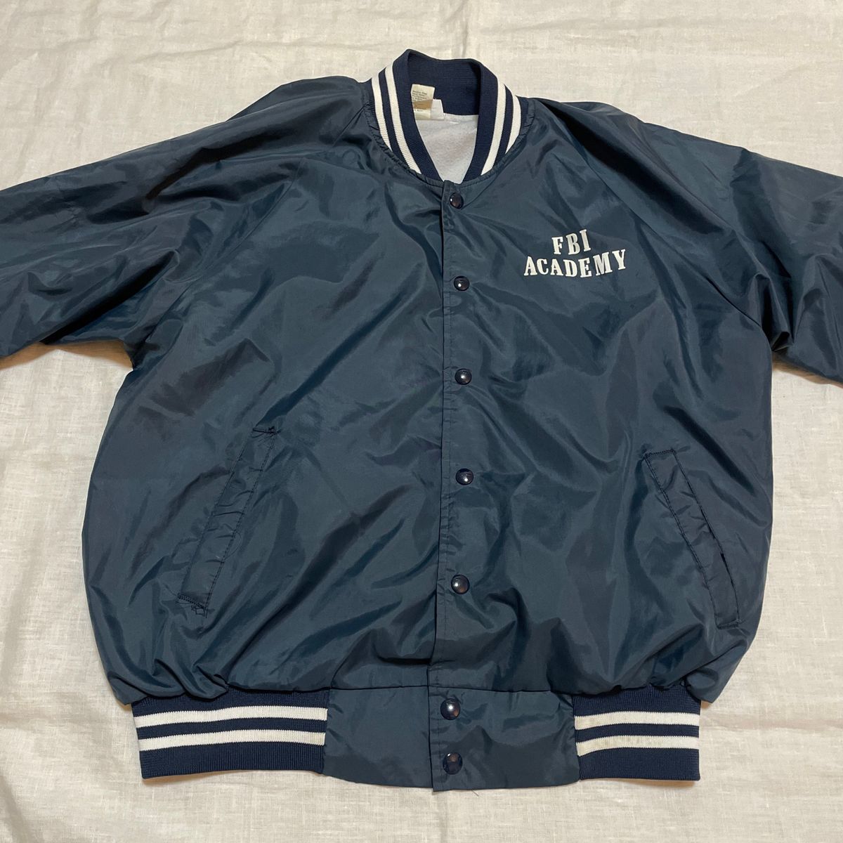 80's ヴィンテージ HART WELL ナイロンスタジャン 古着 FBI ナイロン