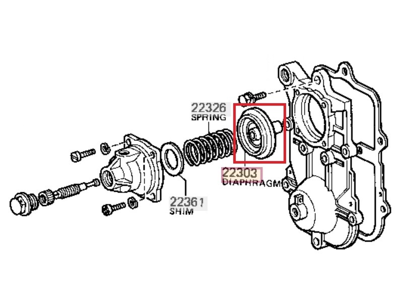 送料無料 トヨタ純正 インジェクションポンプ ガバナ ダイアフラム ランクル BJ40 BJ41 BJ43 BJ44 BJ60V HJ60V ダイヤフラム 22303-47010_画像4