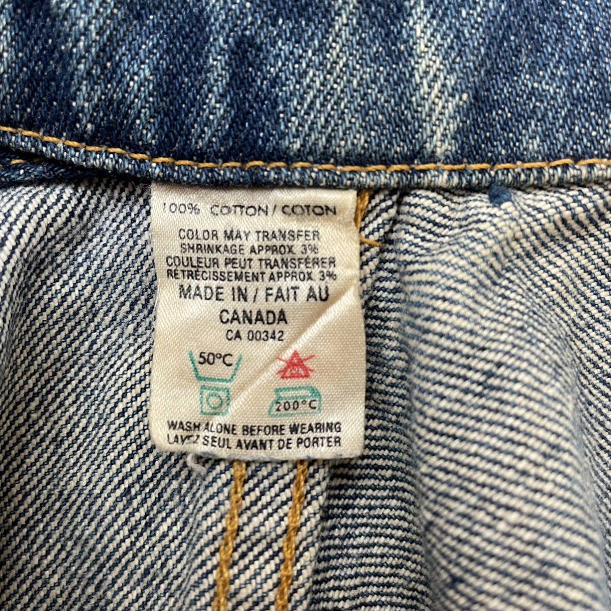 ★LEVI'S リーバイス★ジャケット デニム Gジャン ショート丈 ボタンダウン トップス 上着 長袖 インディゴブルー サイズM /TT6422_画像7