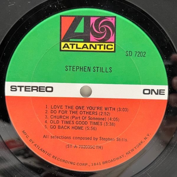 良好盤!! 初版 BROADWAYリム USオリジナル STEPHEN STILLS 1st ('70 Atlantic) w/ Jimi Hendrix, Eric Clapton スティブン・スティルス_画像3