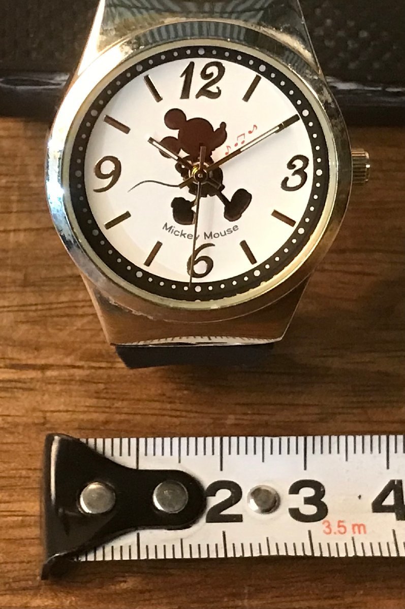 SS-1340# включая доставку # Mickey Mouse Disney кварц наручные часы часы женский античный retro 39g* б/у товар /.AT.