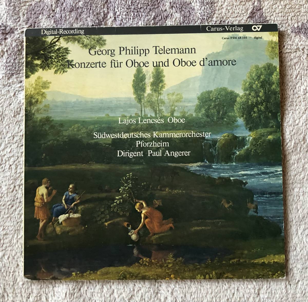 LP-Sep / 独 CV / L.Lencses, P.Angerer・Sudwestdeutsches Kammerorchester Pforzheim / G.P.TELEMANN_Konzerte fur undOboe d'amore_画像1