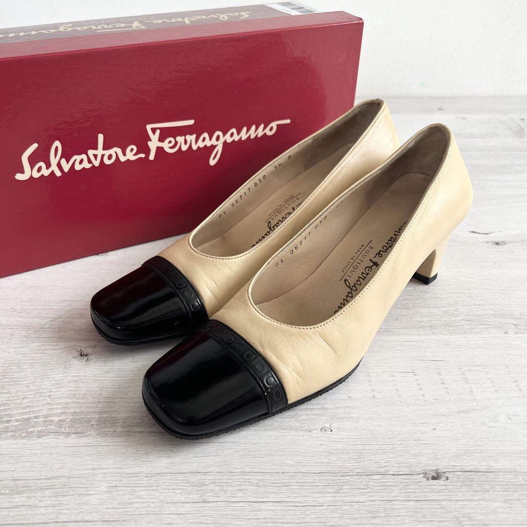 新品】SALVATORE FERRAGAMO フェラガモ バイカラーローファー-