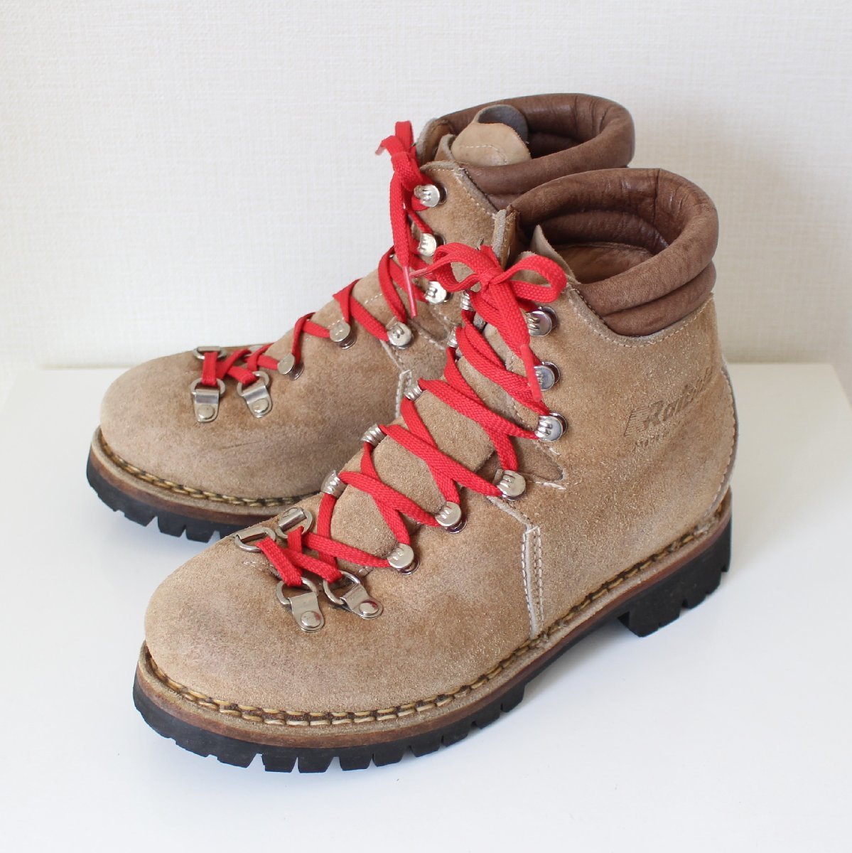 Raichle ライケル 80s 登山靴 スエード スイス製 ベージュ 4 （w-1320905）