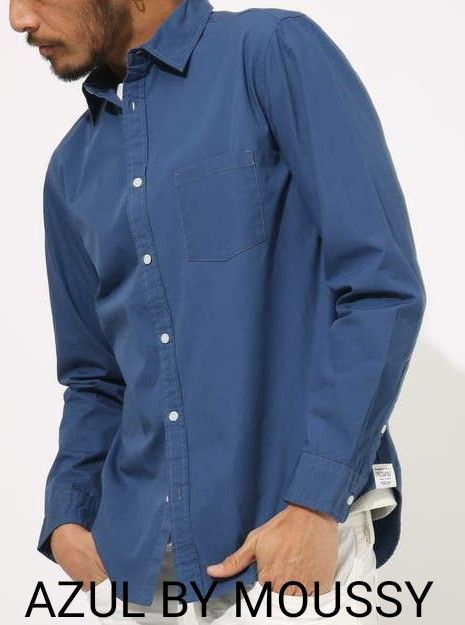 新品タグ　AZUL BY MOUSSYアズールバイマウジー COTTON DUNP BASIC SHIRT