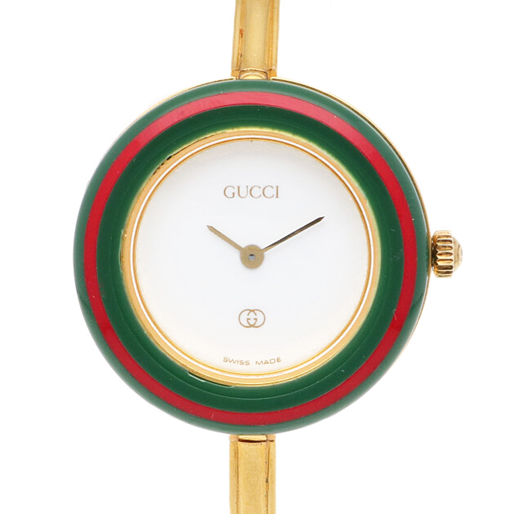 最高の 1100-L GP 腕時計 グッチ クオーツ 【中古】 GUCCI 1年保証