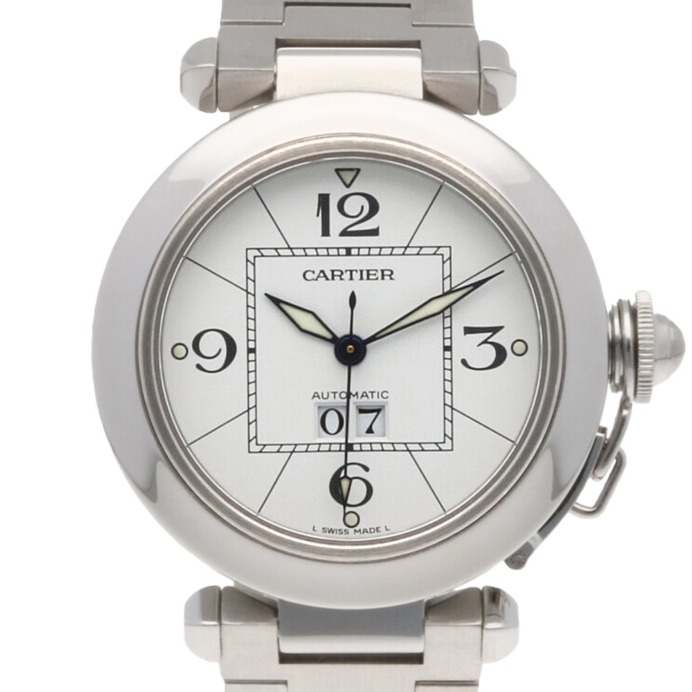 カルティエ パシャC 腕時計 ステンレススチール 2475 自動巻き 1年保証 CARTIER 【中古】 美品