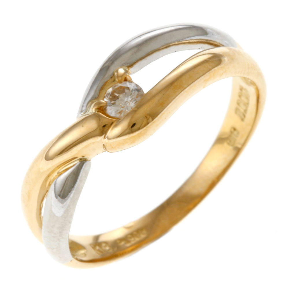 エル ELLE リング・指輪 12号 Pt900プラチナ ダイヤモンド レディース  美品