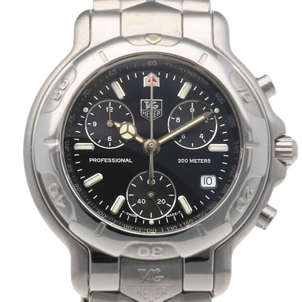 タグホイヤー 6000シリーズ クロノグラフ 腕時計 ステンレススチール CH1113-0 クオーツ 1年保証 【中古】 美品