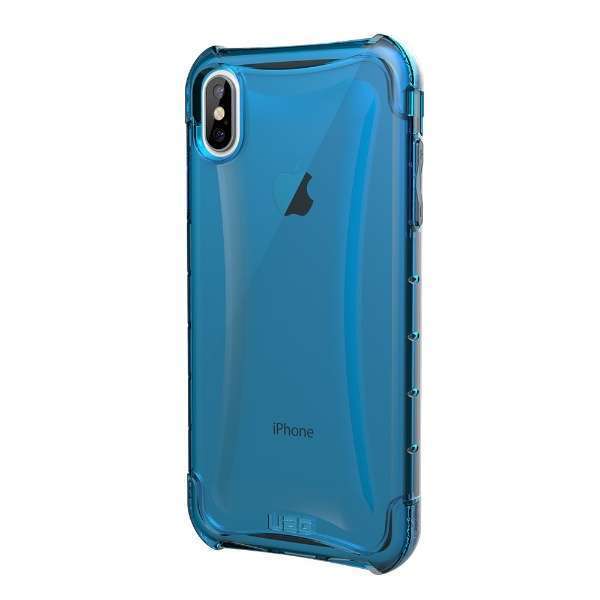 Apple iPhone XS Max (6.5 -inch ) for URBAN ARMOR GEAR (UAG) the US armed forces MIL standard clear Impact-proof case PLYO gray car - blue with translation almost unused 