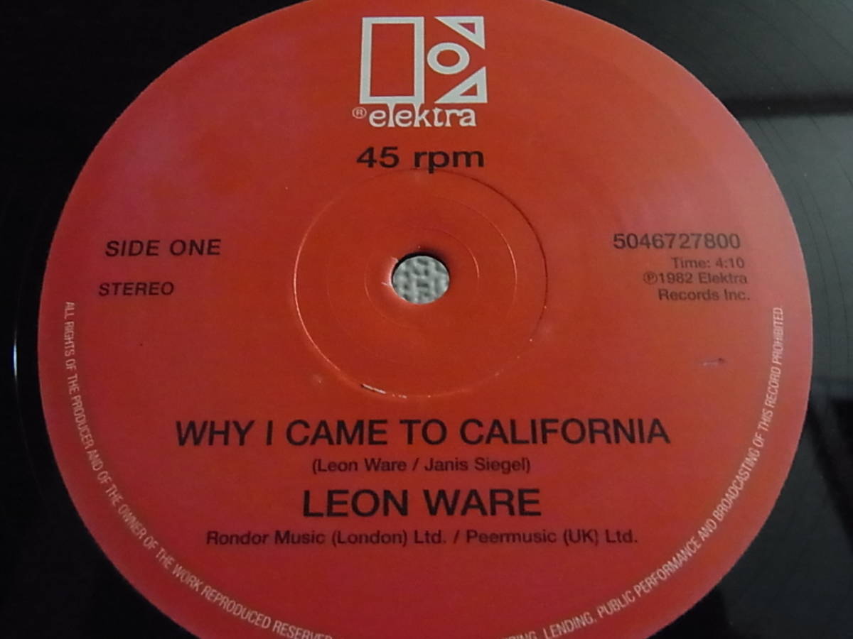 UK12' Leon Ware/Why I Came To California_画像2
