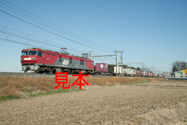 鉄道写真データ（JPEG）、00420205、EH500-61＋貨物、JR東北本線、蓮田〜東大宮、2015.01.29、（7360×4912）_画像1