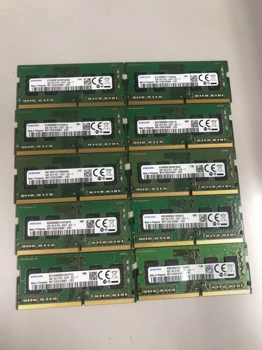 初期保障★SAMSUNG 4GB PC4-2400T SODIMM メモリ DDR4-19200 DDR4 PC4-19200 10枚組 ★送料無料