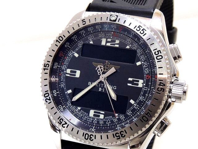 3F ブライトリング 時計 ■ B-1 A68062 プロフェッショナル クロノグラフ デジアナ クォーツ メンズ 腕時計 BREITLING □5G5I