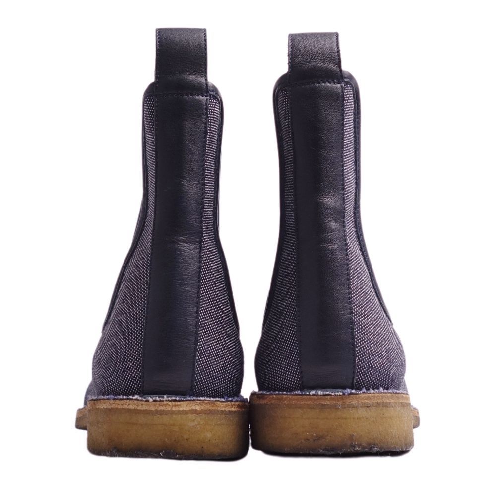 美品 ボッテガヴェネタ BOTTEGA VENETA ブーツ サイドゴア デニム シューズ 靴 メンズ イタリア製 40 インディゴブルー cg04or-rm05e24027_画像5