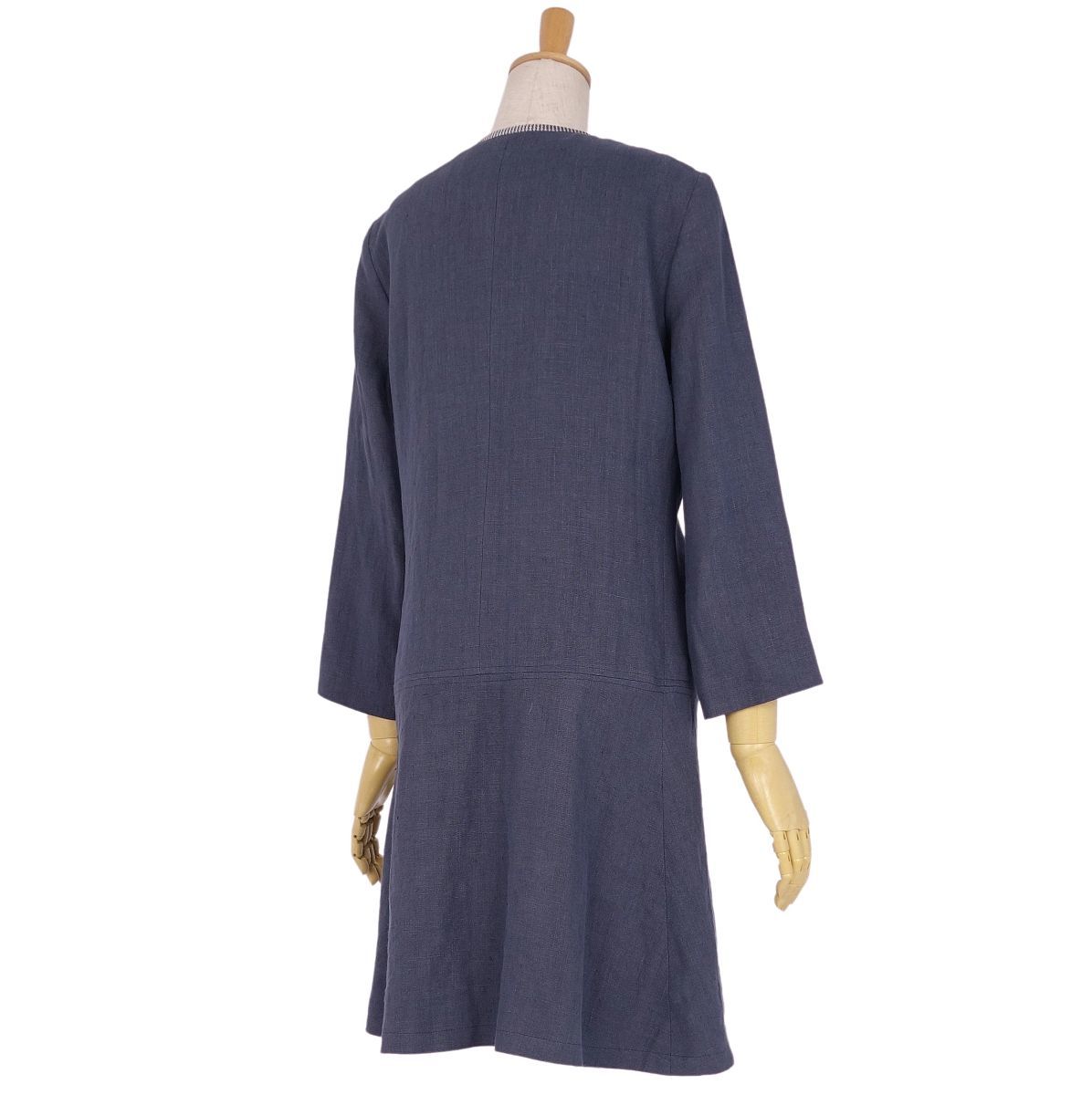  прекрасный товар Etro ETRO пальто linen шелк no color стразы подкладка общий рисунок женский внешний 40(M соответствует ) темно-синий cg02dd-rm11c13744