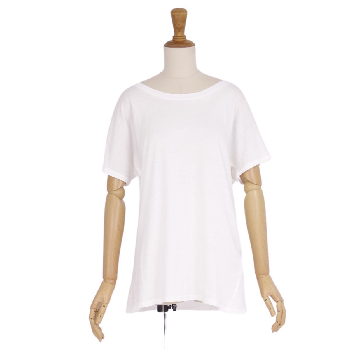 バルマン BALMAIN Tシャツ 無地 半袖 ショートスリーブ コットン トップス レディース 38(M相当) ホワイト ch09mo-rm11f00970_画像1